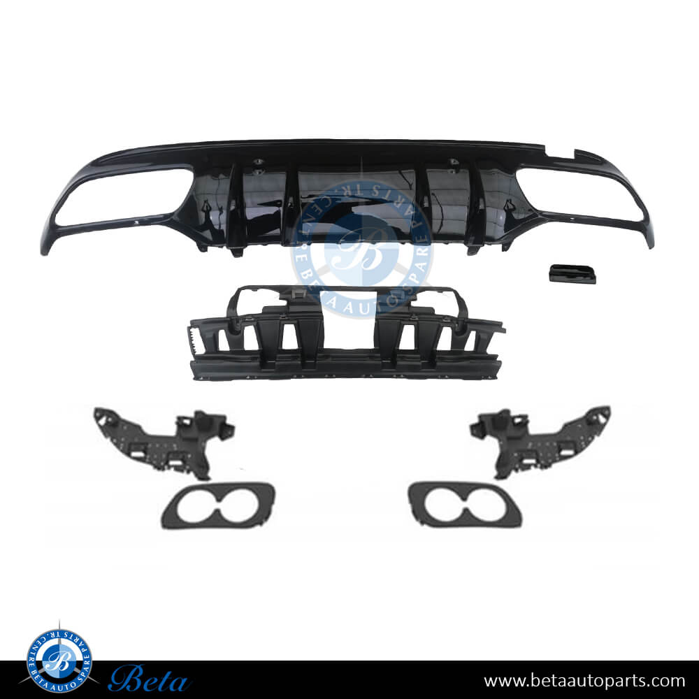 Rear Diffuser assembly AMG C43 for Normal AMG Black Color for Mercedes C-Class W205 2015-2018 models, Part Number 2058859238 Rear Diffuser assembly AMG C43 for Normal AMG Black Color for Mercedes C-Class W205 2015-2018 models, Part Number 2058859238